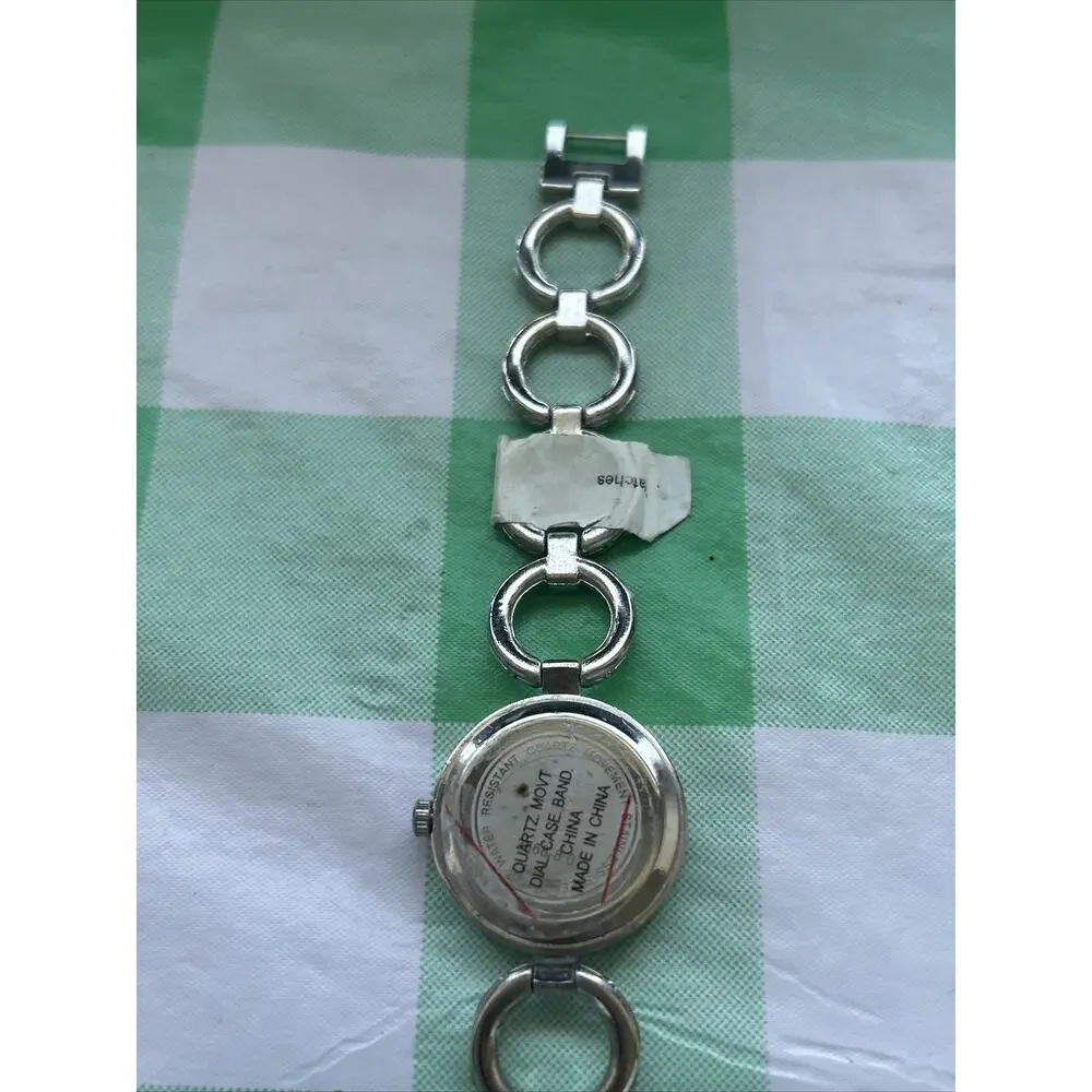 Swisse Ralph White Dial Black Bezel Silver Tone Women’s Quartz Watch